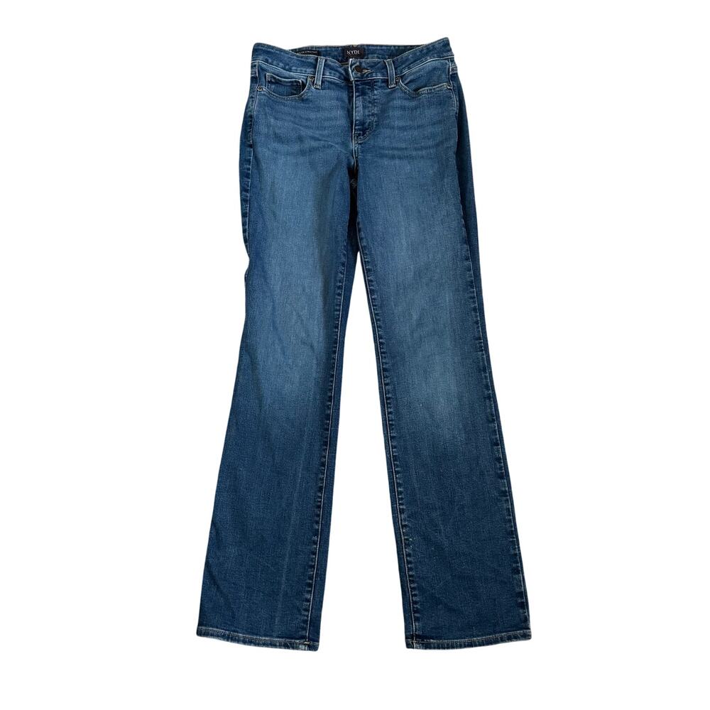 NYDJ Jean Womens Size 6 Marilyn Straight Lift Tuck Technology Blue Denim Stretch
